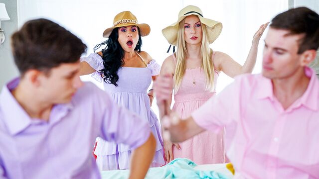 Sydney Paige, Sandy Love and Parker Ambrose curvy scene