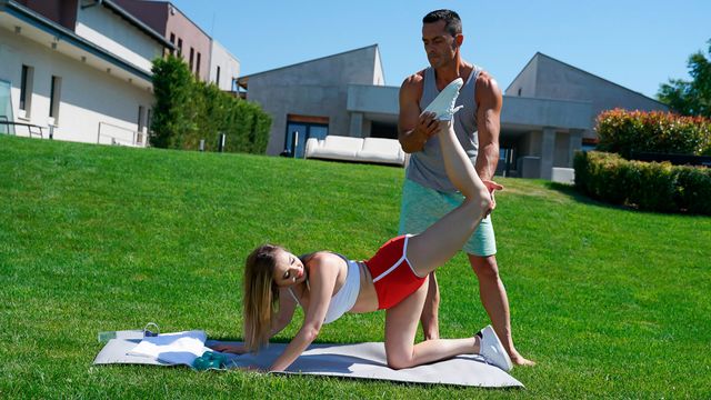 Candy Alexa legs on shoulders screw