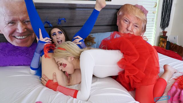 Sia Lust and Mackenzie Mace legs on shoulders bang