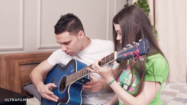 Tina Grey legs on shoulders bang