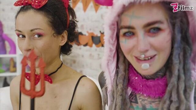 Anuskatzz, Morea Black and Lily Lu medium size tits screw