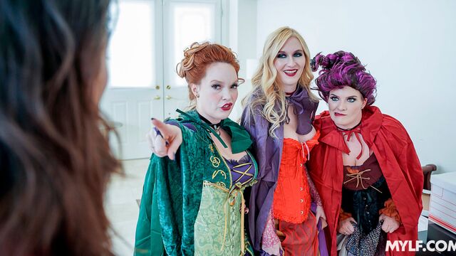 Emmy Demure, Audrey Madison and Summer Hart blowjob film