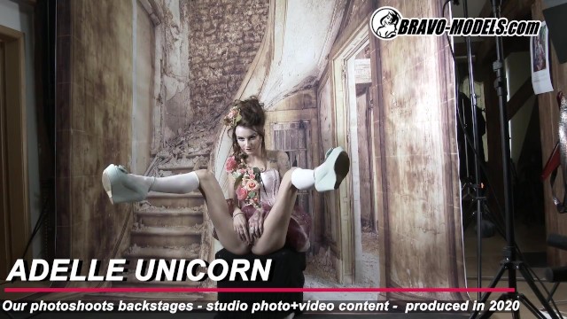 Adelle Unicorn and Adelle backstage bang
