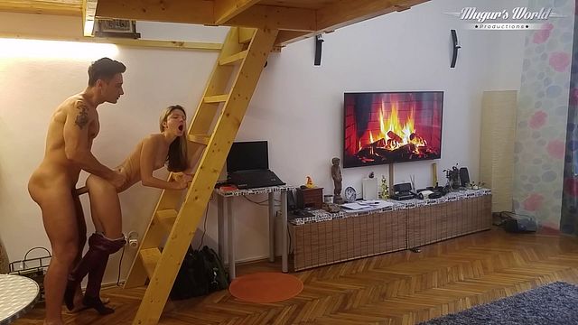 Mugur and Gina Gerson cumshot scene