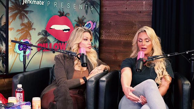 Brittany Andrews, Gabbie Carter and Brittany heonix marie podcast action