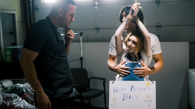 Danny Mountain, Madi Collins and Trey Haze step bro scene