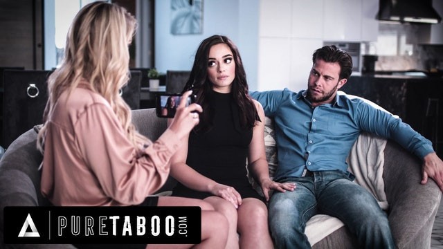 Seth Gamble, Rachael Cavalli and Sophia Burns brunette smut